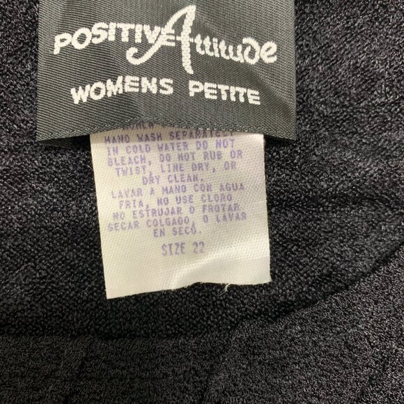 Positive Attitude Petite Brand Women's Black Stretchy Blouse, Size 22WP - Picture 5 of 6
